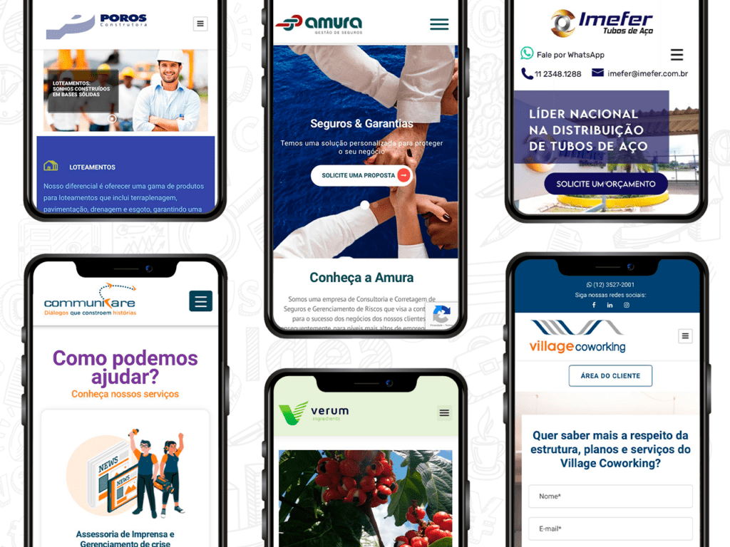 Compilado de Desenvolvimento de Sites da Communicare Assessoria em Comunicação